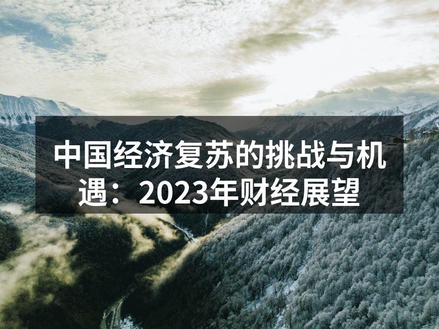 中国经济复苏的挑战与机遇：2023年财经展望